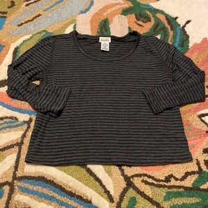 Striped, soft crop tee